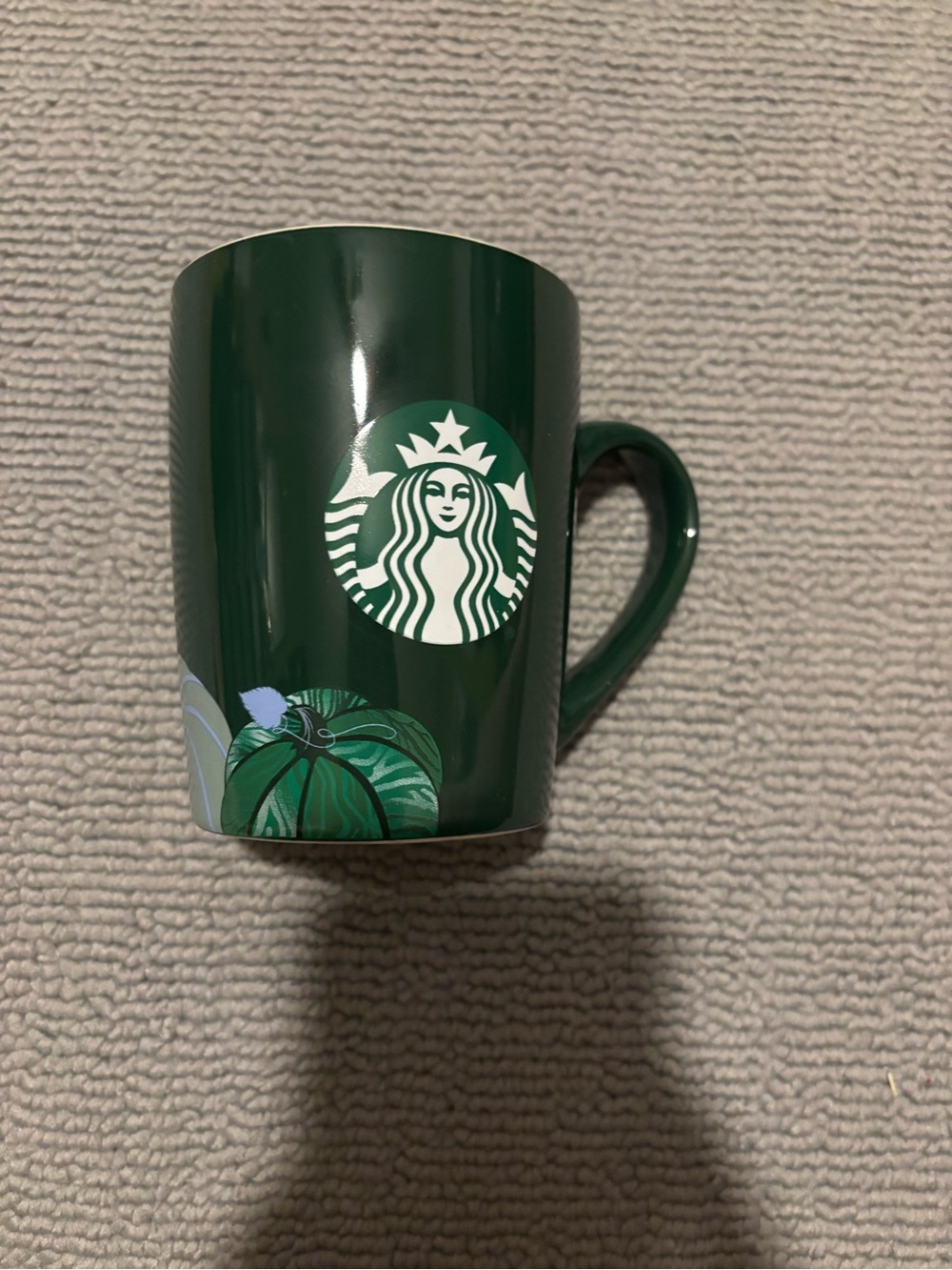 Starbucks pumpkin Green Ceramic Logo Mug